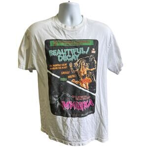 🔥Mishka L Off-White Graphic Tee Beautiful Decay Cotton Streetwear Y2K SkaterArt